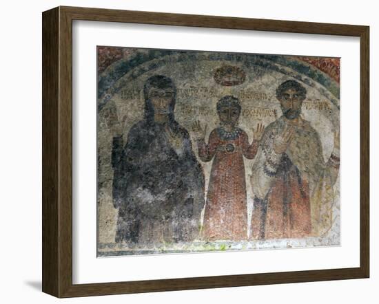 The Earliest Representation of San Gennaro (St Januarius), Catacombs of San Gennaro, Naples, Italy-Oliviero Olivieri-Framed Photographic Print