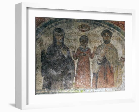 The Earliest Representation of San Gennaro (St Januarius), Catacombs of San Gennaro, Naples, Italy-Oliviero Olivieri-Framed Photographic Print