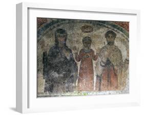 The Earliest Representation of San Gennaro (St Januarius), Catacombs of San Gennaro, Naples, Italy-Oliviero Olivieri-Framed Photographic Print