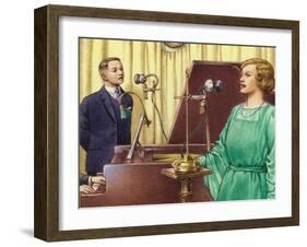 The Early Days of Studio Broadcasting at the Bbc-Pat Nicolle-Framed Giclee Print