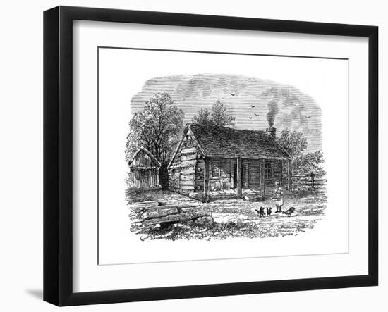 The Early Home of Abraham Lincoln, Gentryville, Indiana, 19th Century-null-Framed Giclee Print