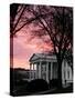 The Early Morning Sunrise Warms the Sky Over the White House-Ron Edmonds-Stretched Canvas