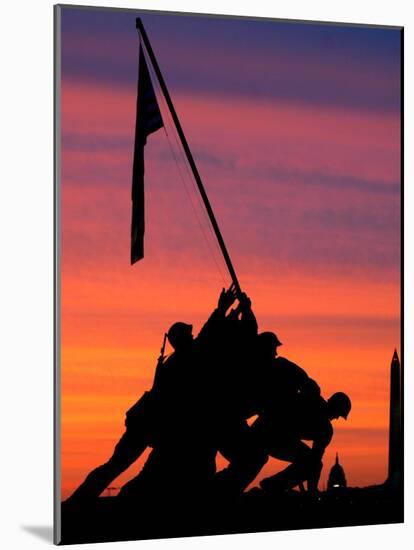 The Early Morning Sunrise Warms the Washington Sky-null-Mounted Photographic Print