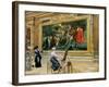 The Earnest Pupil in the Rubens' Room, 1902 (Oil on Canvas)-Louis Beroud-Framed Giclee Print