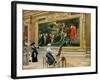 The Earnest Pupil in the Rubens' Room, 1902 (Oil on Canvas)-Louis Beroud-Framed Giclee Print