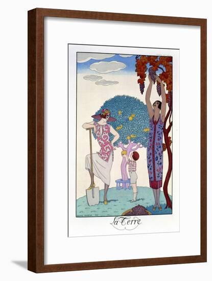 The Earth, 1925-Georges Barbier-Framed Giclee Print