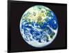 The earth, computer graphic, black background-null-Framed Photographic Print