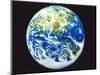 The earth, computer graphic, black background-null-Mounted Photographic Print