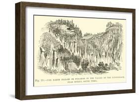 The Earth Pillars or Pyramids in the Valley of the Finsterbach, Near Botzen, South Tyrol-null-Framed Giclee Print