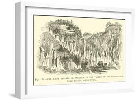 The Earth Pillars or Pyramids in the Valley of the Finsterbach, Near Botzen, South Tyrol-null-Framed Giclee Print