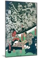 The Earth Spider Making Magic in the Palace of Raiko-Kuniyoshi Utagawa-Mounted Giclee Print