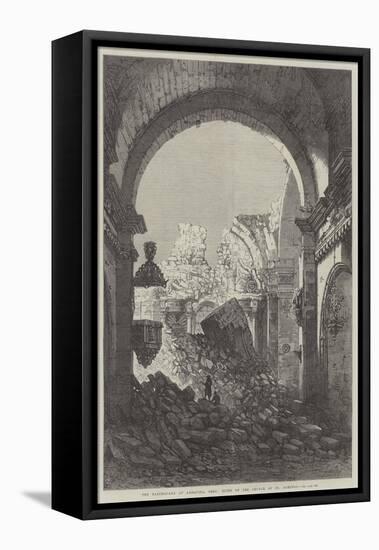 The Earthquake at Arequipa, Peru, Ruins of the Church of St Domingo-Samuel Read-Framed Stretched Canvas