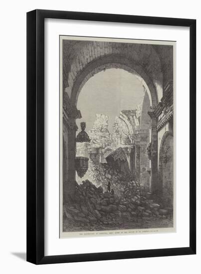 The Earthquake at Arequipa, Peru, Ruins of the Church of St Domingo-Samuel Read-Framed Giclee Print