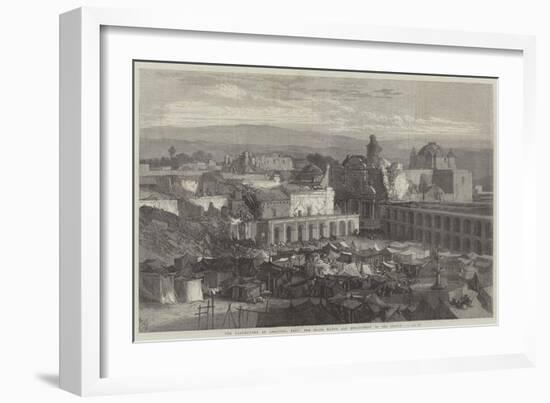 The Earthquake at Arequipa, Peru, the Plaza Mayor and Encampment of the People-null-Framed Giclee Print