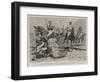 The Earthquake at Calcutta, Polo Players in an Unpleasant Predicament-John Charlton-Framed Giclee Print