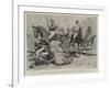 The Earthquake at Calcutta, Polo Players in an Unpleasant Predicament-John Charlton-Framed Giclee Print