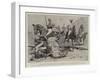 The Earthquake at Calcutta, Polo Players in an Unpleasant Predicament-John Charlton-Framed Giclee Print