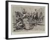 The Earthquake at Calcutta, Polo Players in an Unpleasant Predicament-John Charlton-Framed Giclee Print