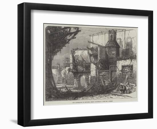 The Earthquake at Mitylene, Greek Archipelago, Ruins of a Street-null-Framed Premium Giclee Print