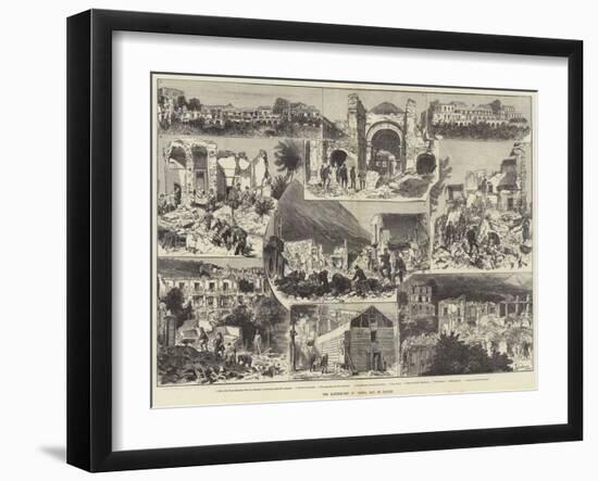 The Earthquake in Ischia, Bay of Naples-null-Framed Giclee Print