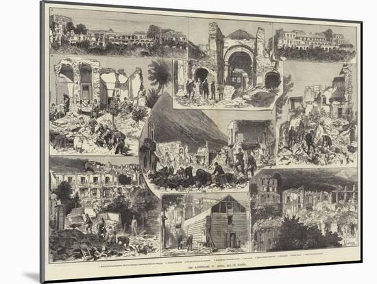 The Earthquake in Ischia, Bay of Naples-null-Mounted Giclee Print