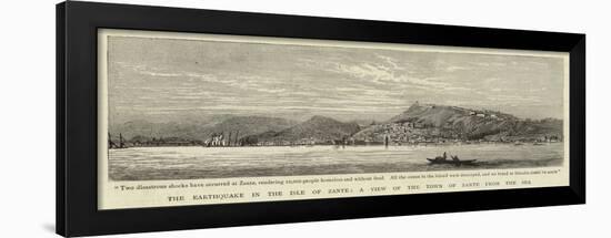 The Earthquake in the Isle of Zante, a View of the Town of Zante from the Sea-null-Framed Giclee Print