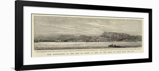 The Earthquake in the Isle of Zante, a View of the Town of Zante from the Sea-null-Framed Giclee Print