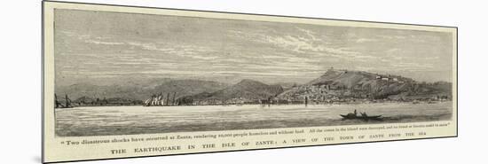 The Earthquake in the Isle of Zante, a View of the Town of Zante from the Sea-null-Mounted Giclee Print