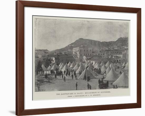 The Earthquake in Zante, Encampment of Sufferers-null-Framed Giclee Print