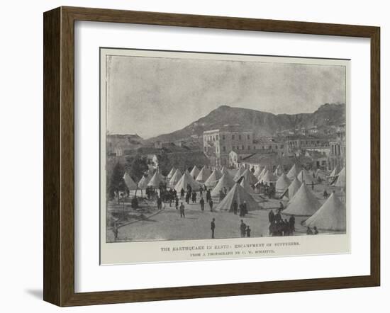 The Earthquake in Zante, Encampment of Sufferers-null-Framed Giclee Print