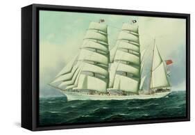 The East African in Full Sail-Antonio Jacobsen-Framed Stretched Canvas