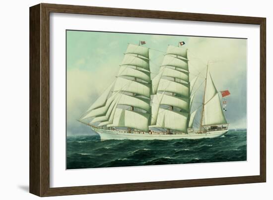 The East African in Full Sail-Antonio Jacobsen-Framed Giclee Print