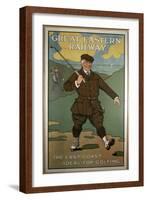 'The East Coast, Ideal for Golfing', Great Eastern Railway poster, early 1920s-John Hassall-Framed Giclee Print