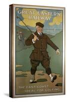 'The East Coast, Ideal for Golfing', Great Eastern Railway poster, early 1920s-John Hassall-Stretched Canvas