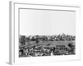 The East River, Brooklyn Bridge and Brooklyn-Irving Underhill-Framed Photographic Print