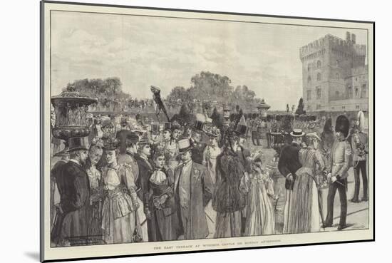 The East Terrace at Windsor Castle on Sunday Afternoon-Thomas Walter Wilson-Mounted Giclee Print