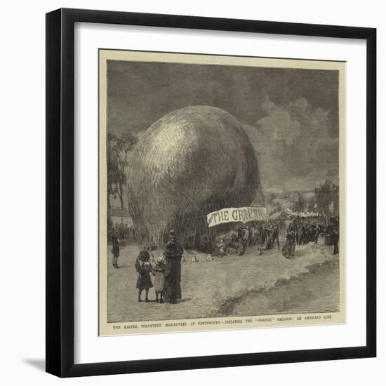 The Easter Volunteer Manoeuvres at Portsmouth, Inflating the Graphic Balloon, an Awkward Gust-null-Framed Giclee Print