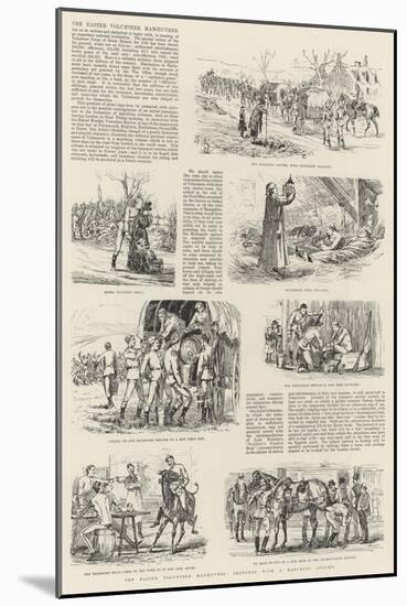 The Easter Volunteer Manoeuvres, Sketches with a Marching Column-null-Mounted Giclee Print