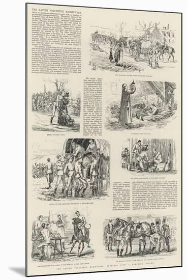 The Easter Volunteer Manoeuvres, Sketches with a Marching Column-null-Mounted Giclee Print