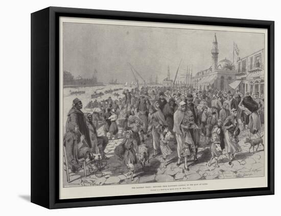 The Eastern Crisis, Refugees from Kandamos Landing on the Quay at Canea-Melton Prior-Framed Stretched Canvas