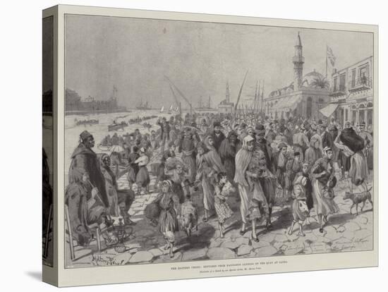 The Eastern Crisis, Refugees from Kandamos Landing on the Quay at Canea-Melton Prior-Stretched Canvas