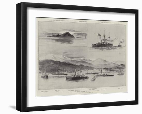 The Eastern Crisis, Scenes Off the Coast of Crete-William Heysham Overend-Framed Giclee Print