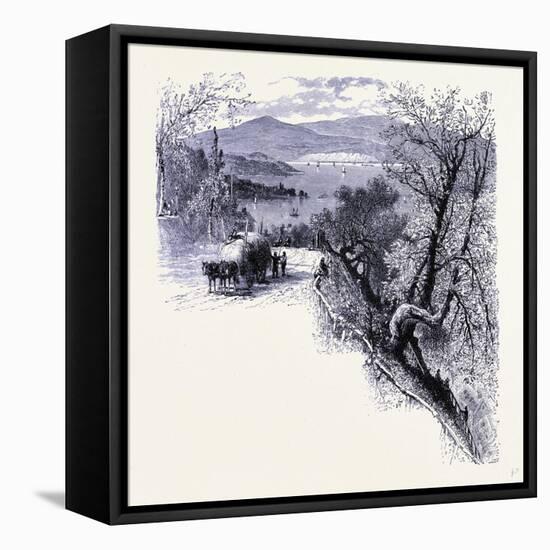 The Eastern Part of Long Island Seen from Peekskill United States of America-null-Framed Stretched Canvas