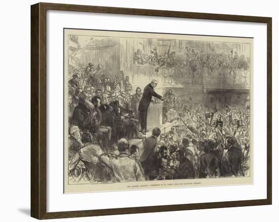 The Eastern Question, Conference at St James's Hall, Mr Gladstone Speaking-Charles Robinson-Framed Giclee Print