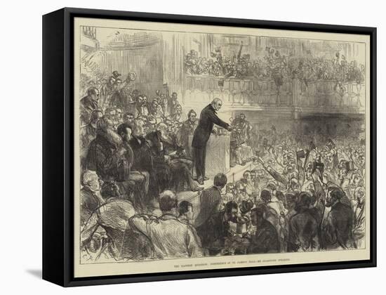 The Eastern Question, Conference at St James's Hall, Mr Gladstone Speaking-Charles Robinson-Framed Stretched Canvas
