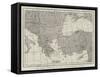 The Eastern Question, Map of Turkey and the Surrounding Countries-null-Framed Stretched Canvas
