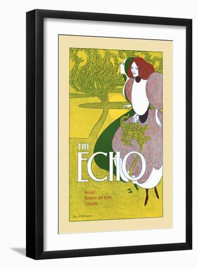 The Echo-Will Bradley-Framed Art Print