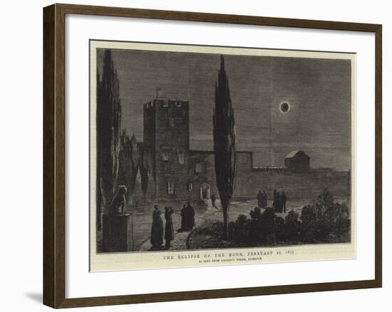 The Eclipse of the Moon, 27 February 1877-null-Framed Giclee Print