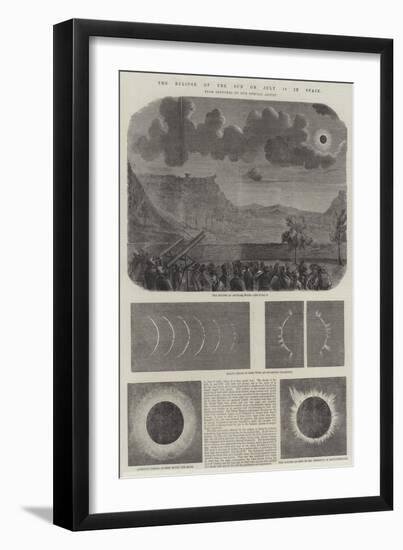 The Eclipse of the Sun on 18 July in Spain-null-Framed Premium Giclee Print