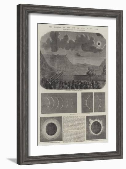 The Eclipse of the Sun on 18 July in Spain-null-Framed Giclee Print